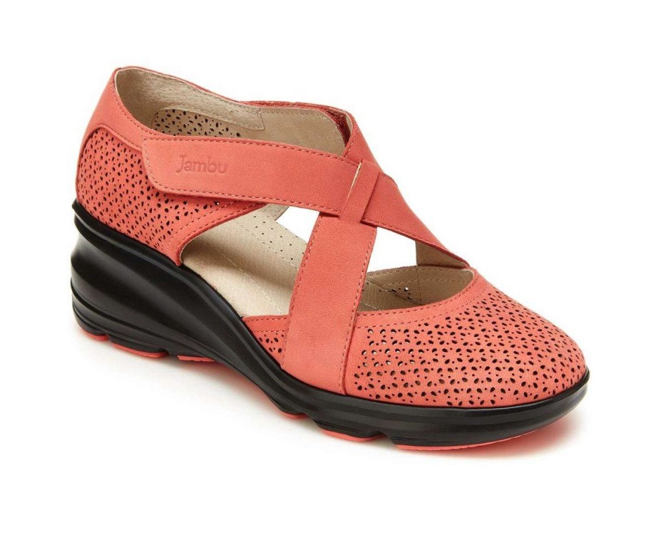 Wedge Heels * | Best Reviews Of Women'S Jambu Belize Wedges Coral