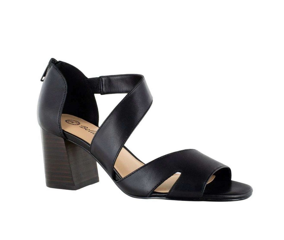 Heeled Sandals * | Best Pirce Women'S Bella Vita Korrine Dress Sandals Black Leather