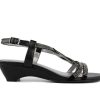 Wedge Sandals * | Best Deal Women'S London Fog Meadow Wedge Sandals Black