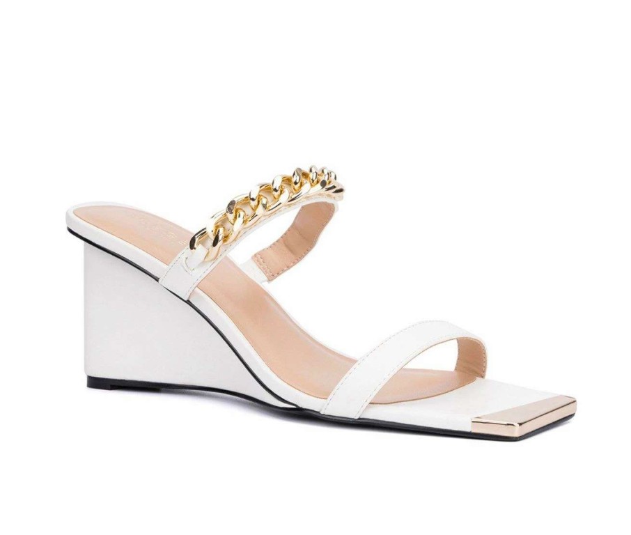 Wedge Sandals * | Top 10 Women'S Torgeis Magnifica Wedge Sandals White