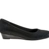 Wedge Heels * | New Women'S Trotters Lauren Wedges Black Sde Pt