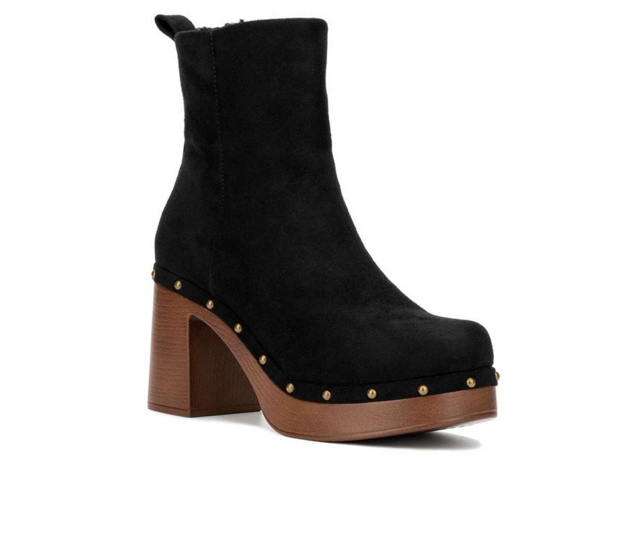 Ankle Boots And Booties * | Budget Women'S New York And Company Vanna Booties Black