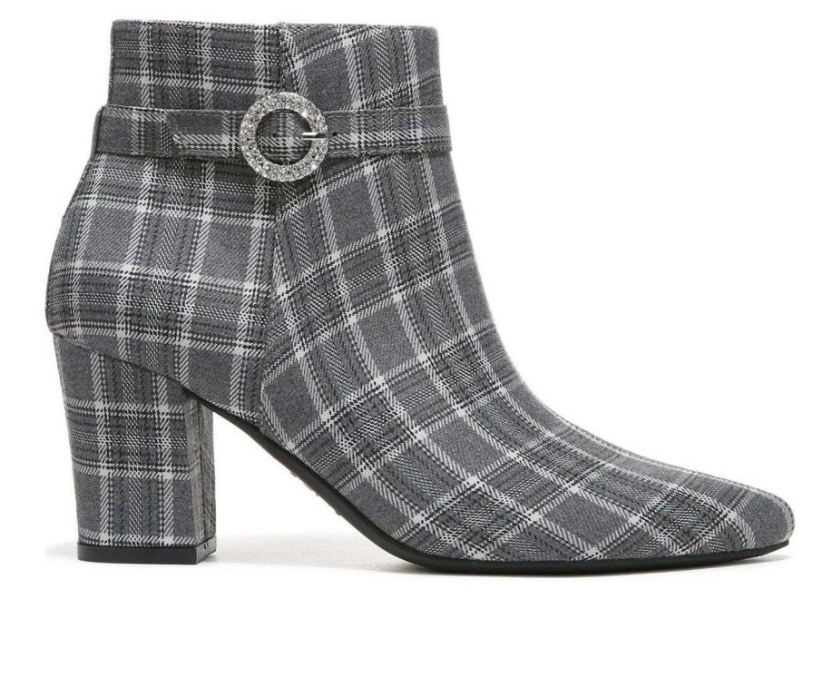 Ankle Boots And Booties * | Buy Women'S Lifestride Sparkle Booties Charcoal Plaid