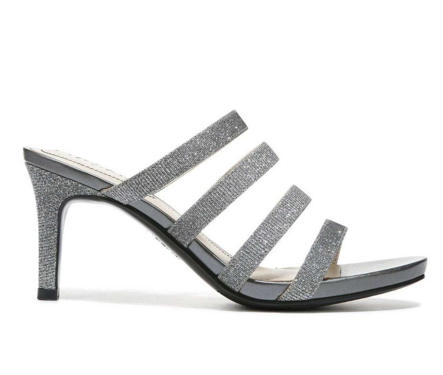 Platform Heels * | Best Reviews Of Women'S Lifestride Marquee Dress Sandals Pewter Fabric